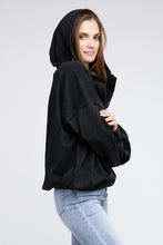 Load image into Gallery viewer, Stitch Detailed Elastic Hem Hoodie