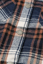Load image into Gallery viewer, Orange Snap Button Sherpa Lined Hooded Flannel Jacket