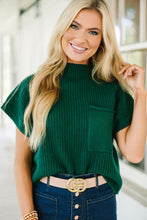 Load image into Gallery viewer, Patch Pocket Ribbed Knit Short Sleeve Sweater