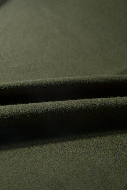 Solid Color Extended Cuffs Long Sleeve Top