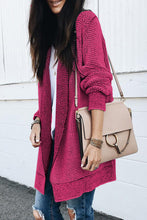 Load image into Gallery viewer, Yellow Knitted Open Front Casual Long Cardigan