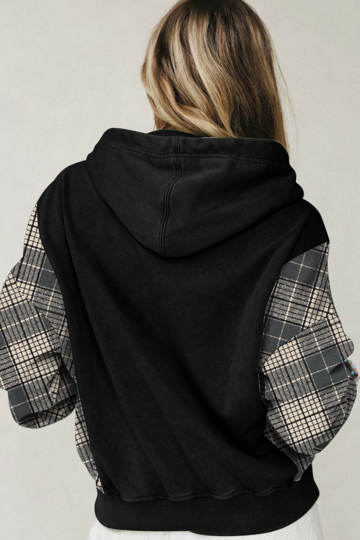 Olive & Plaid Cotton Hoodie
