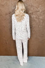 Load image into Gallery viewer, White Leopard Print Long Sleeve and Pants Pajamas Set