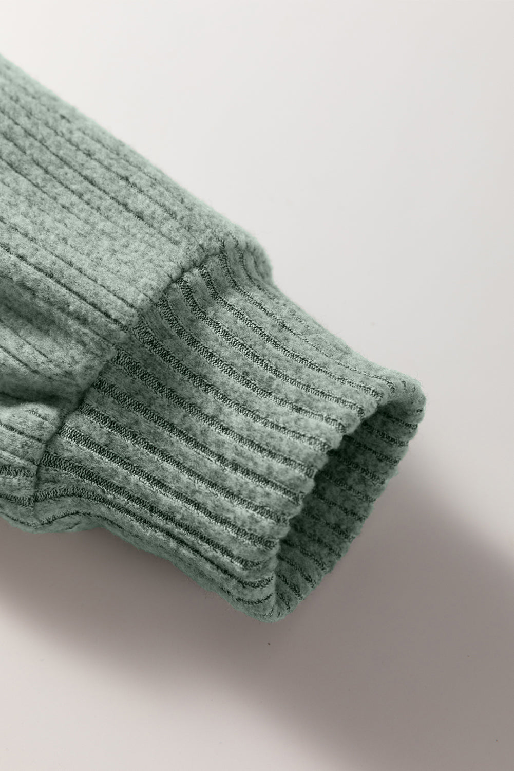 Aqua Ribbed Henley Knit Top