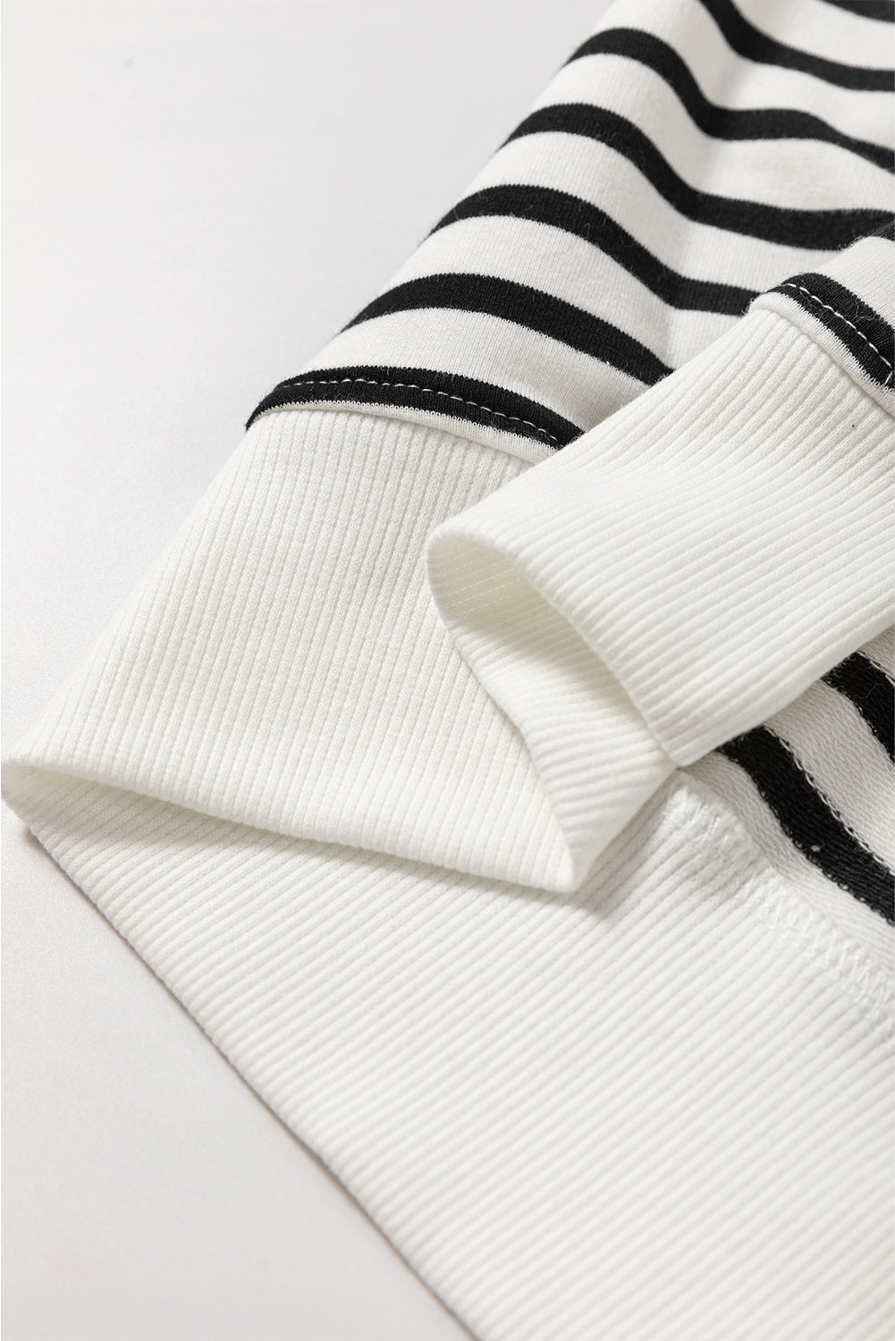 Georgia Black Striped Loose Sweatshirt