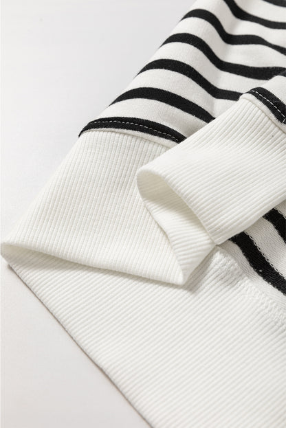 Georgia Black Striped Loose Sweatshirt