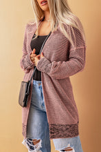 Load image into Gallery viewer, Yellow Knitted Open Front Casual Long Cardigan