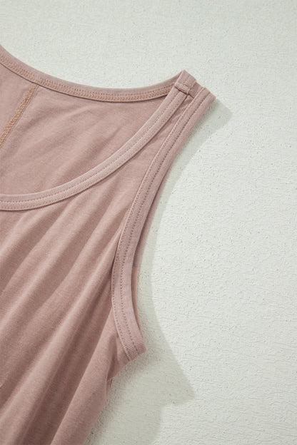 Smoke Gray Mineral Wash Mini Dress