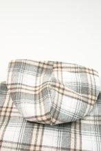 Load image into Gallery viewer, Orange Snap Button Sherpa Lined Hooded Flannel Jacket