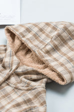 Load image into Gallery viewer, Orange Snap Button Sherpa Lined Hooded Flannel Jacket