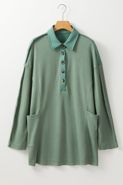 Tina Smoke Green Waffle