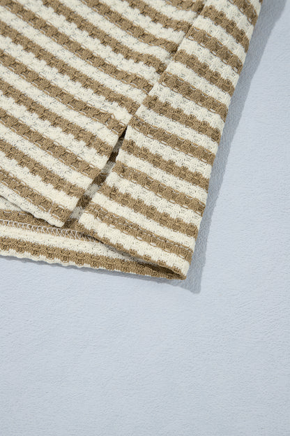 Brown Stripe Textured Set