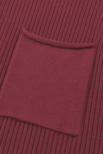 Load image into Gallery viewer, Patch Pocket Ribbed Knit Short Sleeve Sweater