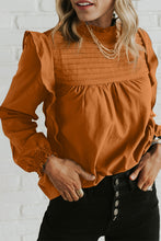 Load image into Gallery viewer, Solid Color Pleated Long Sleeve Blouse