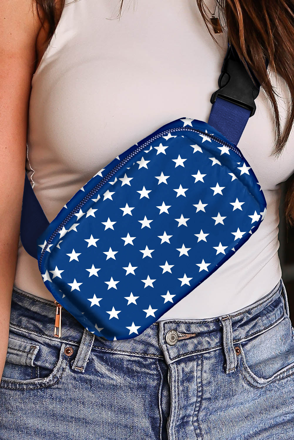 Flag Star Printed Crossbody Bag