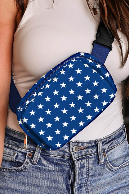 Flag Star Printed Crossbody Bag