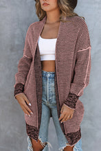 Load image into Gallery viewer, Yellow Knitted Open Front Casual Long Cardigan