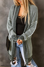 Load image into Gallery viewer, Yellow Knitted Open Front Casual Long Cardigan