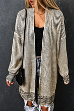 Load image into Gallery viewer, Yellow Knitted Open Front Casual Long Cardigan