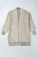 Load image into Gallery viewer, Yellow Knitted Open Front Casual Long Cardigan