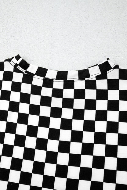 Lilly Black Checkered Lounge Set
