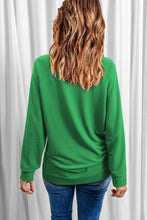 Load image into Gallery viewer, Green St Patricks LUCKY Chenille Letter Graphic Sweatshirt