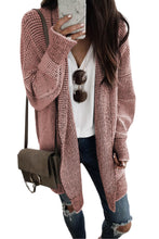 Load image into Gallery viewer, Yellow Knitted Open Front Casual Long Cardigan