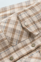 Load image into Gallery viewer, Orange Snap Button Sherpa Lined Hooded Flannel Jacket
