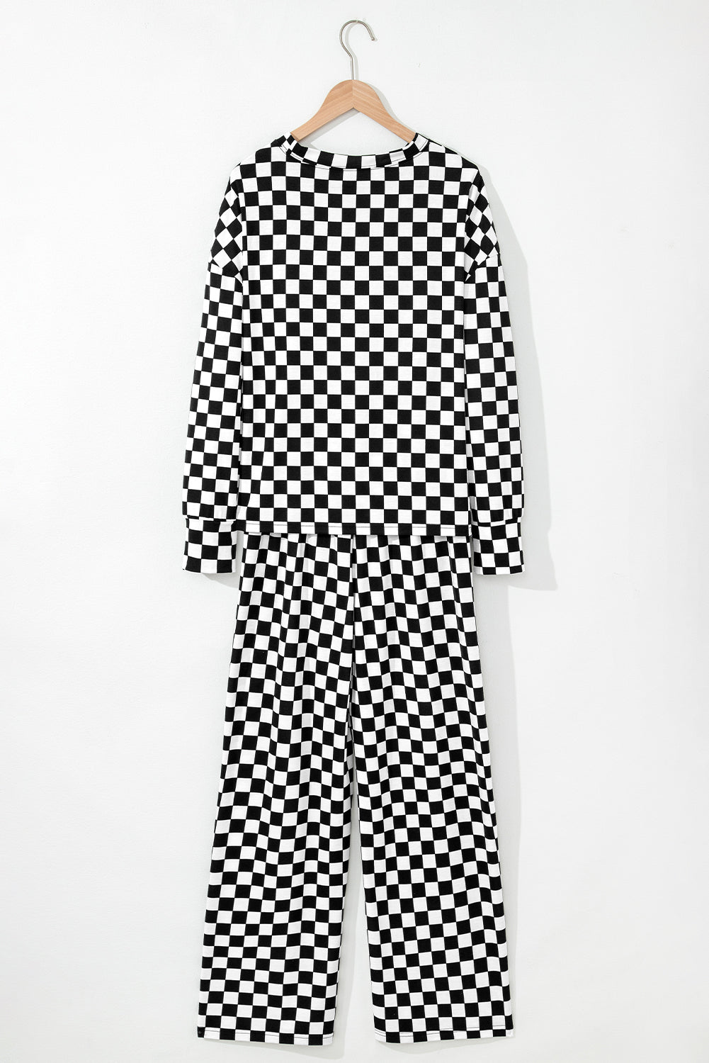 Lilly Black Checkered Lounge Set