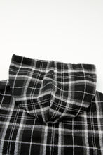 Load image into Gallery viewer, Orange Snap Button Sherpa Lined Hooded Flannel Jacket