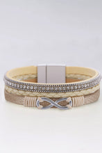 Load image into Gallery viewer, Apricot Infinity Rhinestone Magnetic Buckle Bracelet