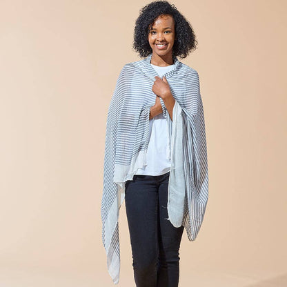 Tiny Stripe Insect Shield Scarf - Black
