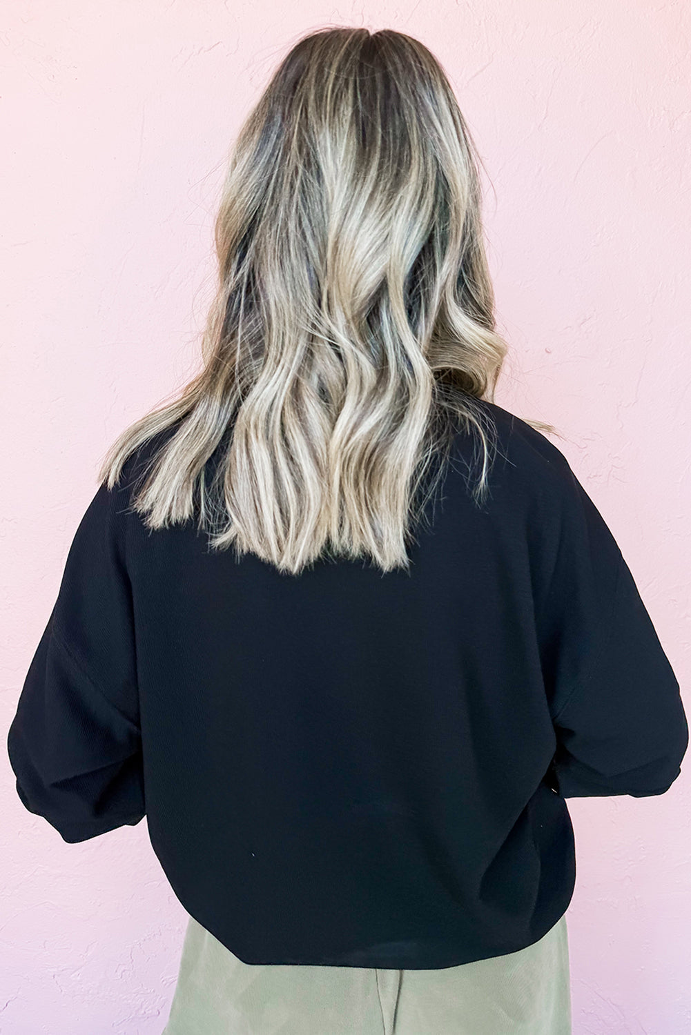 Chenille XOXO Patched Pullover