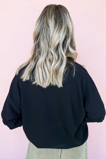 Chenille XOXO Patched Pullover