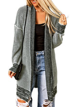 Load image into Gallery viewer, Yellow Knitted Open Front Casual Long Cardigan