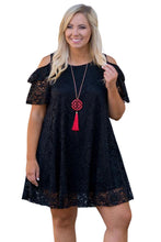 Load image into Gallery viewer, Lace Cold Shoulder Plus Size Dress