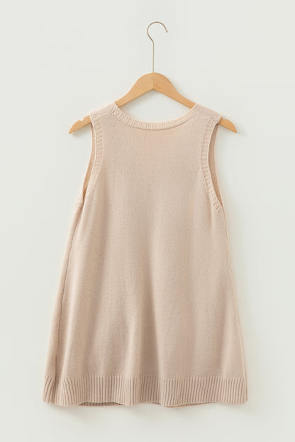 Loose Tunic Sweater Vest
