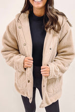 Load image into Gallery viewer, Khaki Double Wear Reversible Fleece Puffer Jacket
