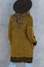Load image into Gallery viewer, Yellow Knitted Open Front Casual Long Cardigan