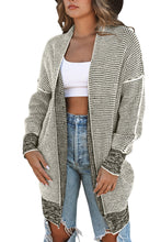 Load image into Gallery viewer, Yellow Knitted Open Front Casual Long Cardigan