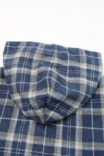 Load image into Gallery viewer, Orange Snap Button Sherpa Lined Hooded Flannel Jacket