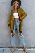 Load image into Gallery viewer, Yellow Knitted Open Front Casual Long Cardigan
