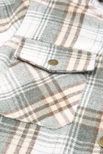 Load image into Gallery viewer, Orange Snap Button Sherpa Lined Hooded Flannel Jacket