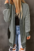 Load image into Gallery viewer, Yellow Knitted Open Front Casual Long Cardigan