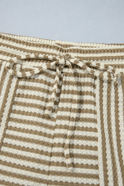 Brown Stripe Textured Set