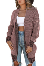 Load image into Gallery viewer, Yellow Knitted Open Front Casual Long Cardigan