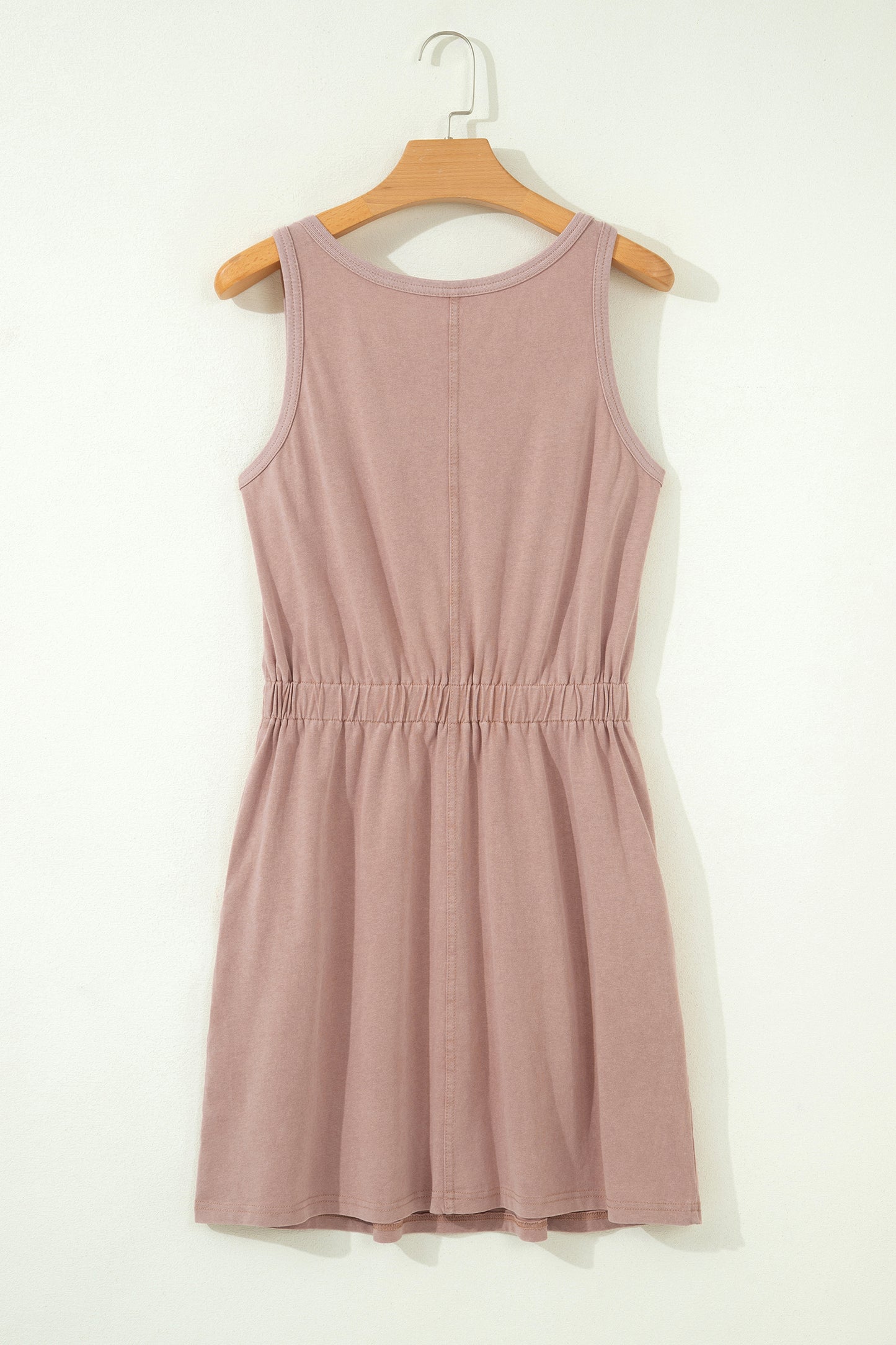 Smoke Gray Mineral Wash Mini Dress