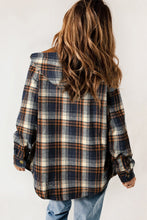 Load image into Gallery viewer, Orange Snap Button Sherpa Lined Hooded Flannel Jacket