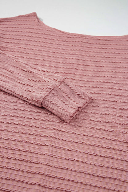 Dusty Pink Textured Knit