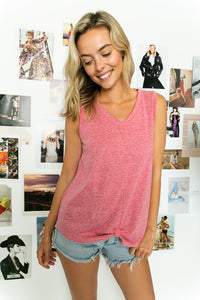 PLUS TRIBLEND SOLID FRONT TANK TOP